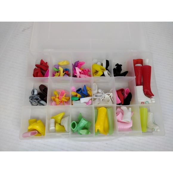 Huge Lot VTGBarbie Shoes Heels Boots Flats Open Toe...